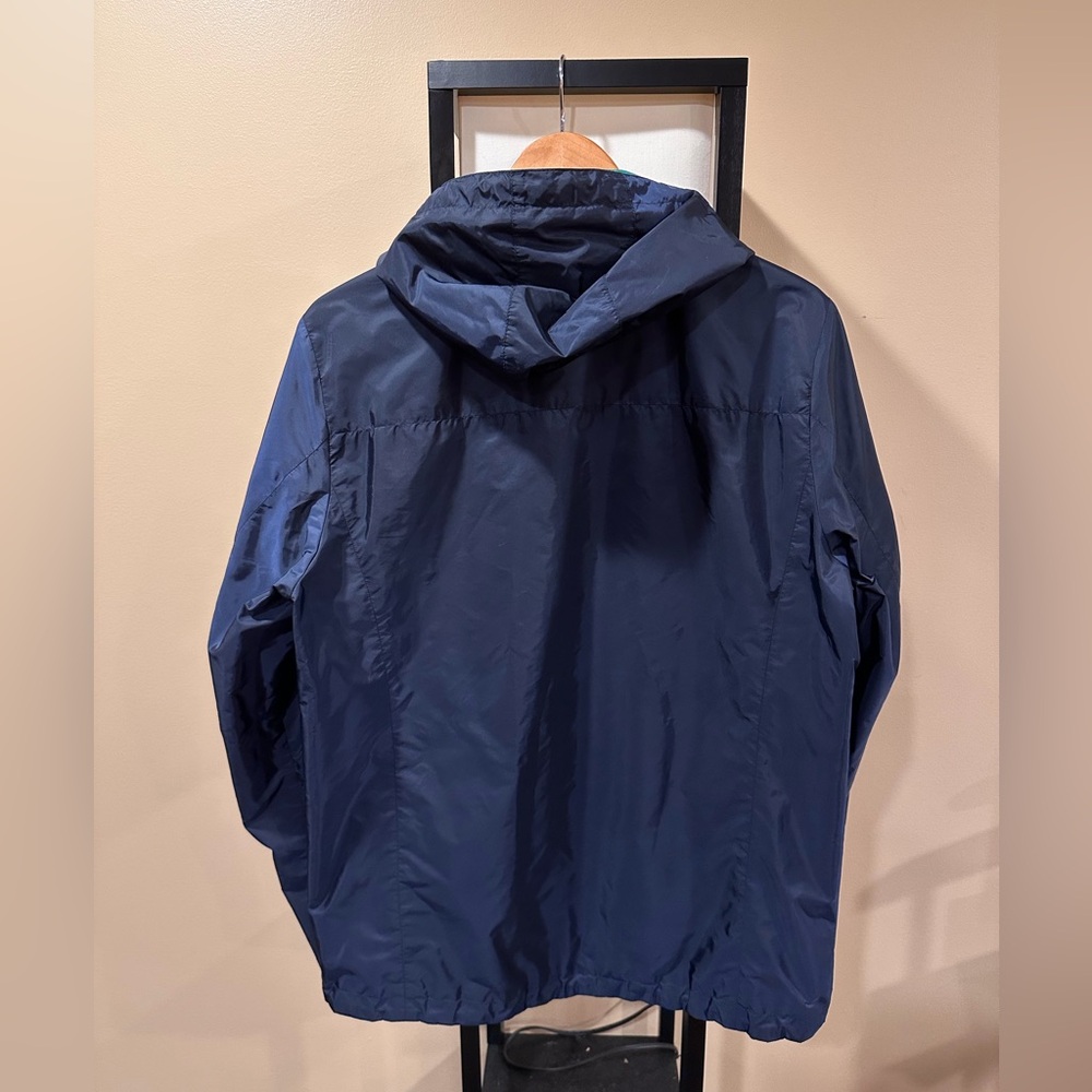 Prada Nylon Triangle Logo Reversible Navy / Green Zip Windbreaker Jacket - Picture 2 of 16